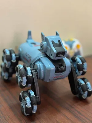 Stunt Robot Dog – Remote Control Spray Stunt Car with 8-Wheel Mecanum Drive